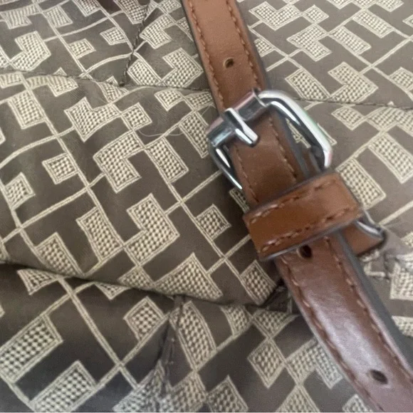 Tommy Hilfiger Tan and Brown Backpack with Signature Monogram - Picture 4 of 7